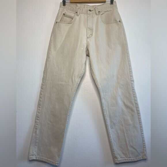 Wrangler Silver Edition Cream Jeans Size 32 Straight leg regular fit - Picture 1 of 9